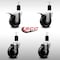 Service Caster 4'' SS Phenolic Wheel Swivel 1-1/2'' Expand Stem Caster Set 2 Brakes, 4PK SCC-SSEX20S414-PHS-2-TLB-2-112 - alternate 2